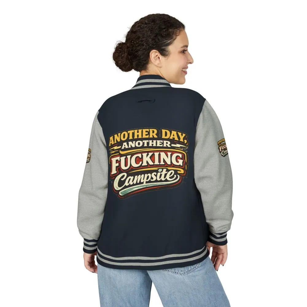 Unisex Heavyweight Letterman Jacket — "Another Day" Design F**K-Line
