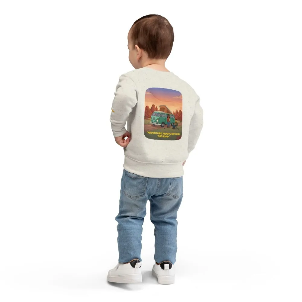 Toddler Sweatshirt - "Adventure Awaits Beyond The Road" (Design Sitcom-Line)