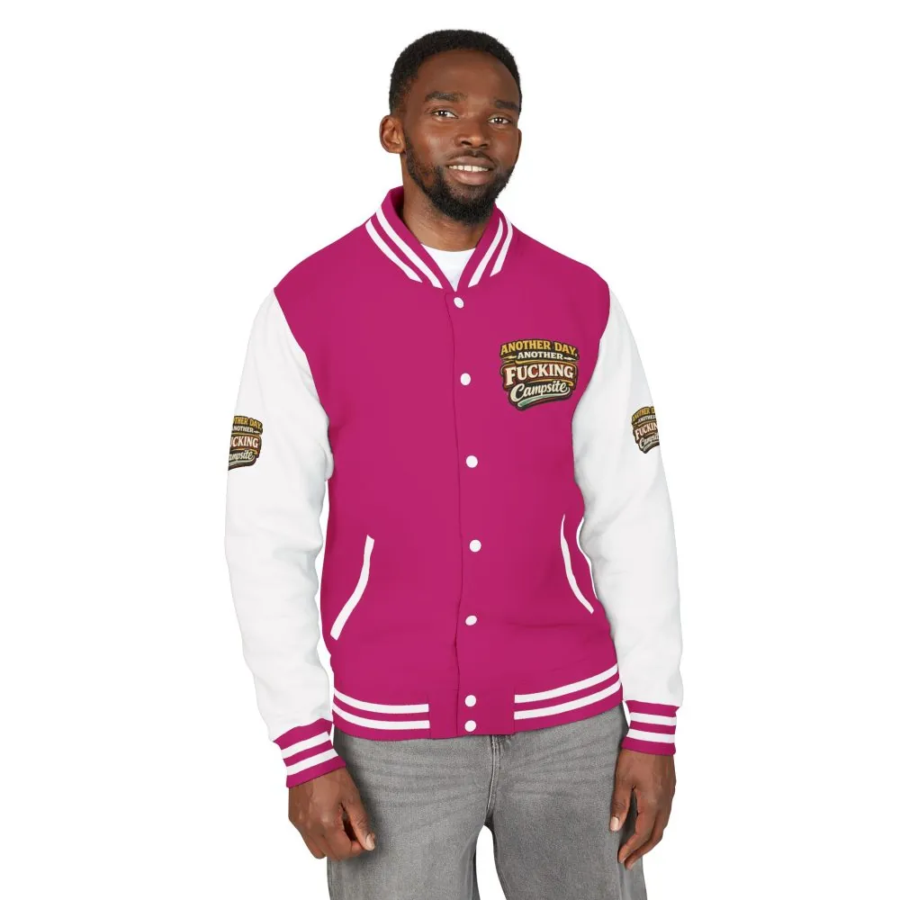 Unisex Heavyweight Letterman Jacket — "Another Day" Design F**K-Line