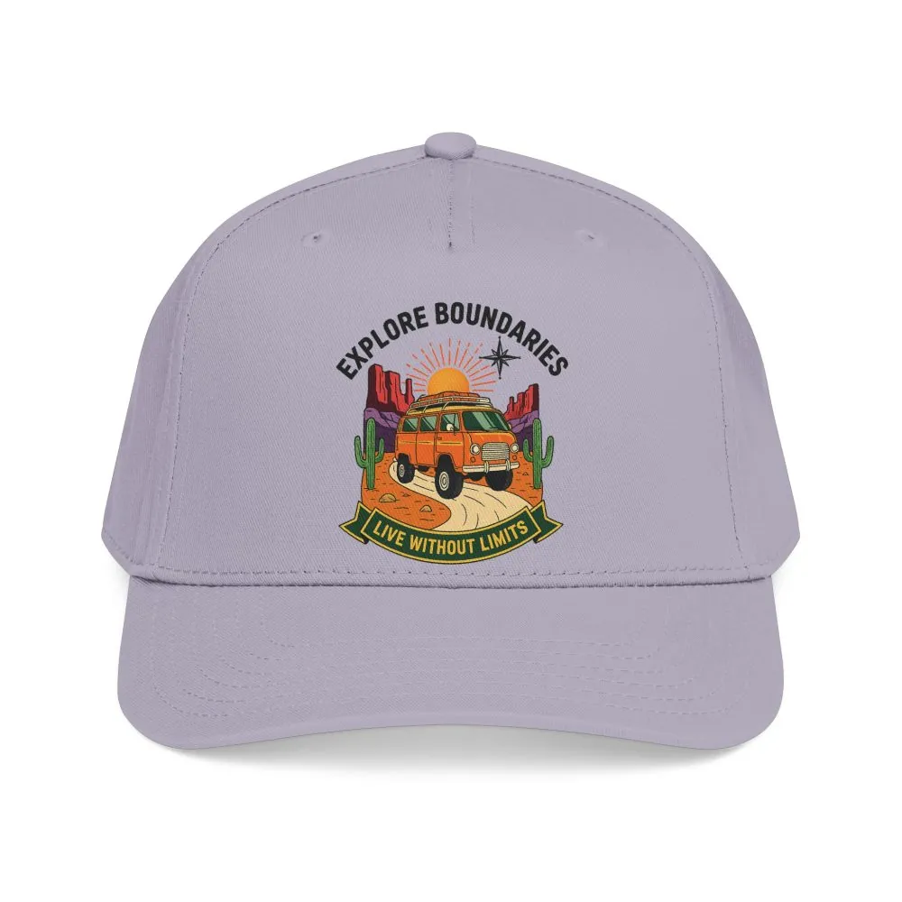 Baseball Cap— "Eplore Boundaries-Live without limits" Mid Profile Baseball Hat