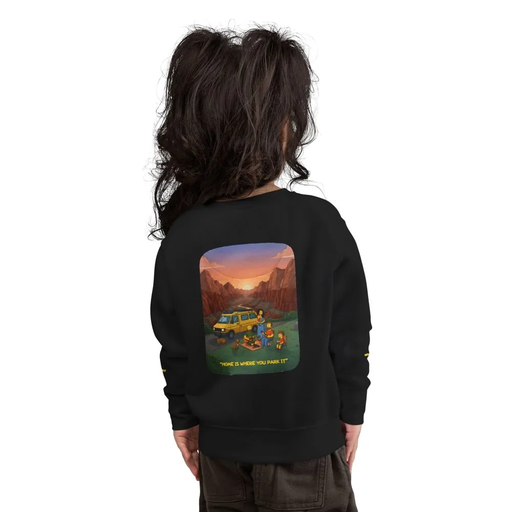 2138321867000762901_2048.jpeg Toddler Sweatshirt - "Home Is Where You Park It" (Design Sitcom-Line)