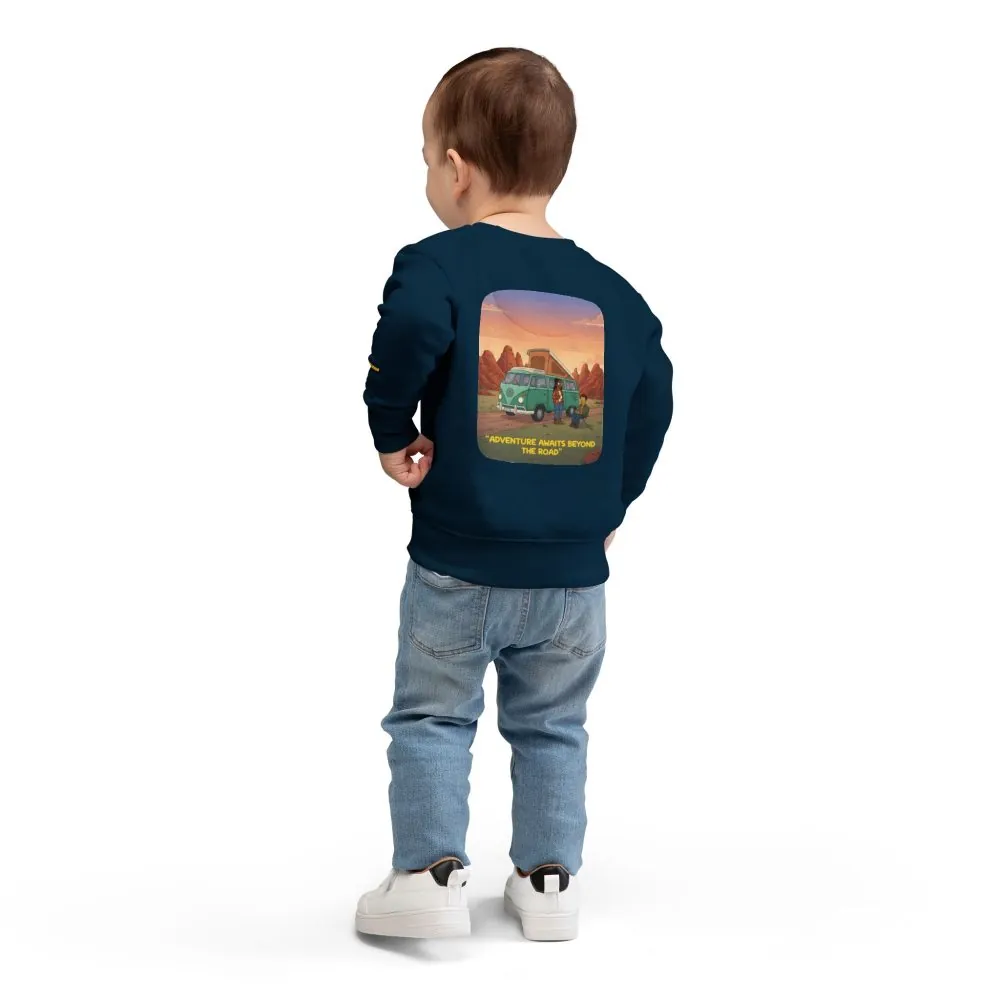 Toddler Sweatshirt - "Adventure Awaits Beyond The Road" (Design Sitcom-Line)