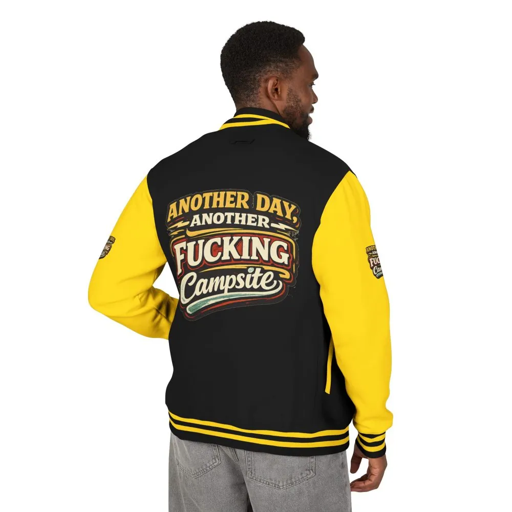 Unisex Heavyweight Letterman Jacket — "Another Day" Design F**K-Line