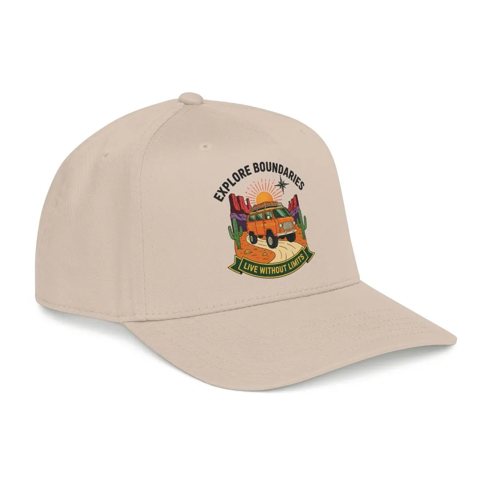 Baseball Cap— "Eplore Boundaries-Live without limits" Mid Profile Baseball Hat