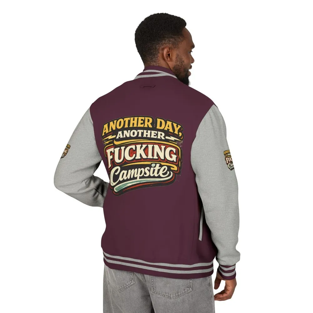 Unisex Heavyweight Letterman Jacket — "Another Day" Design F**K-Line