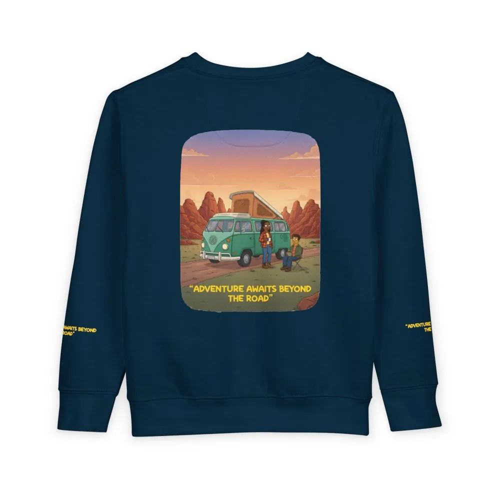 Toddler Sweatshirt - "Adventure Awaits Beyond The Road" (Design Sitcom-Line)