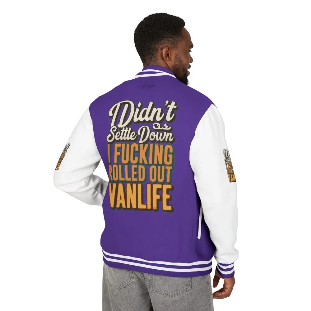 Unisex Heavyweight Letterman Jacket — "Dind´t Settle Down" Design F**K-Line