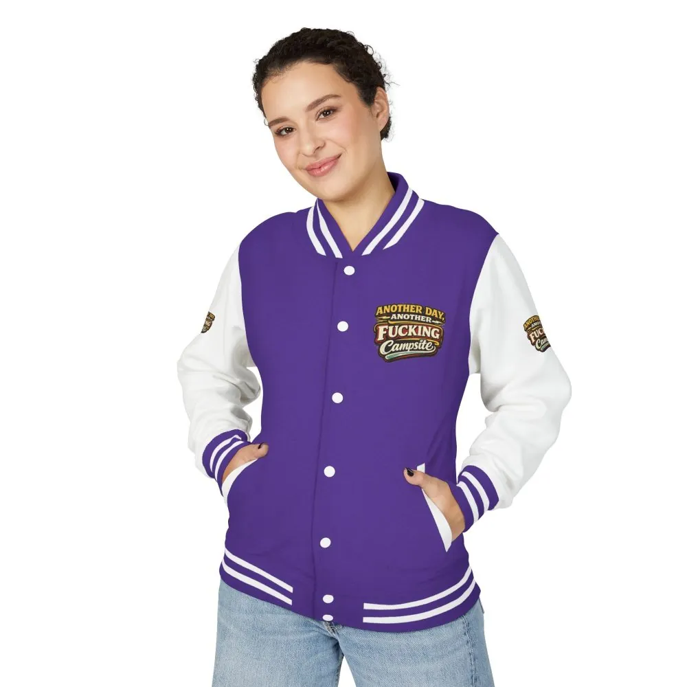 Unisex Heavyweight Letterman Jacket — "Another Day" Design F**K-Line