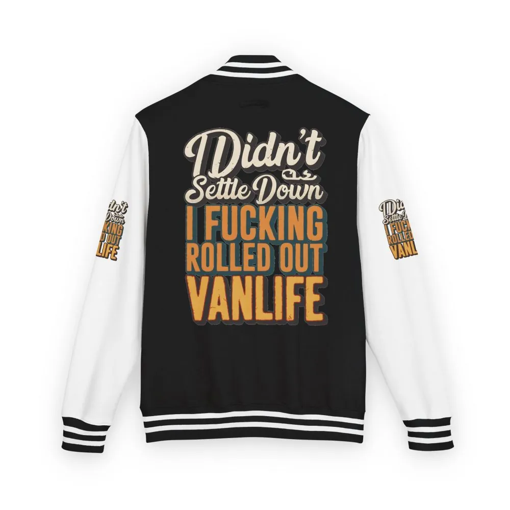 Unisex Heavyweight Letterman Jacket — "Dind´t Settle Down" Design F**K-Line