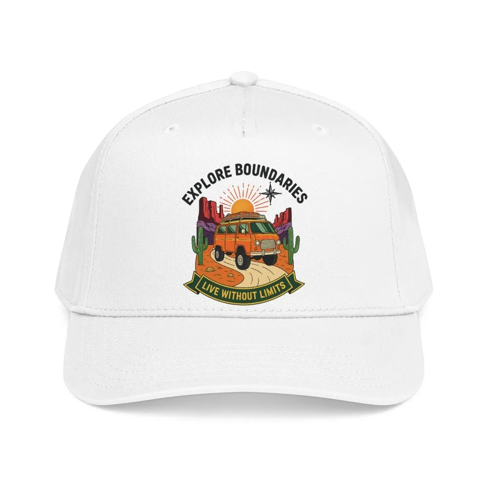 Baseball Cap— "Eplore Boundaries-Live without limits" Mid Profile Baseball Hat