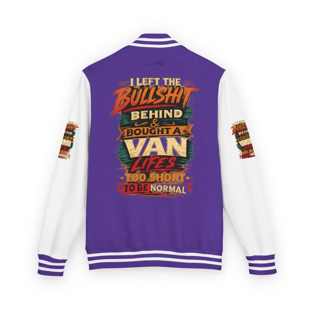 Unisex Heavyweight Letterman Jacket — "I Left The Bullshit" Design F**K-Line