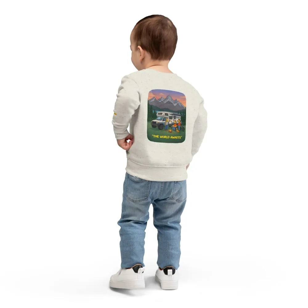 Toddler Sweatshirt - "The World Awaits" (Design Sitcom-Line)