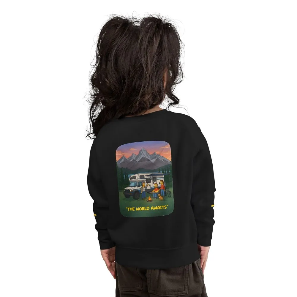Toddler Sweatshirt - "The World Awaits" (Design Sitcom-Line)