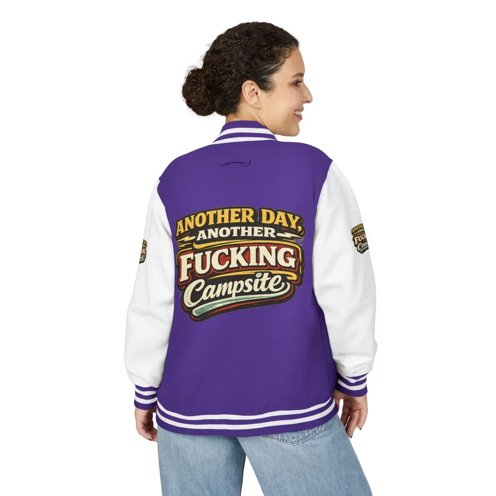 Unisex Heavyweight Letterman Jacket — "Another Day" Design F**K-Line