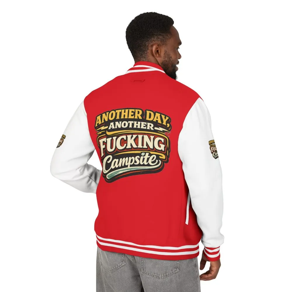 Unisex Heavyweight Letterman Jacket — "Another Day" Design F**K-Line