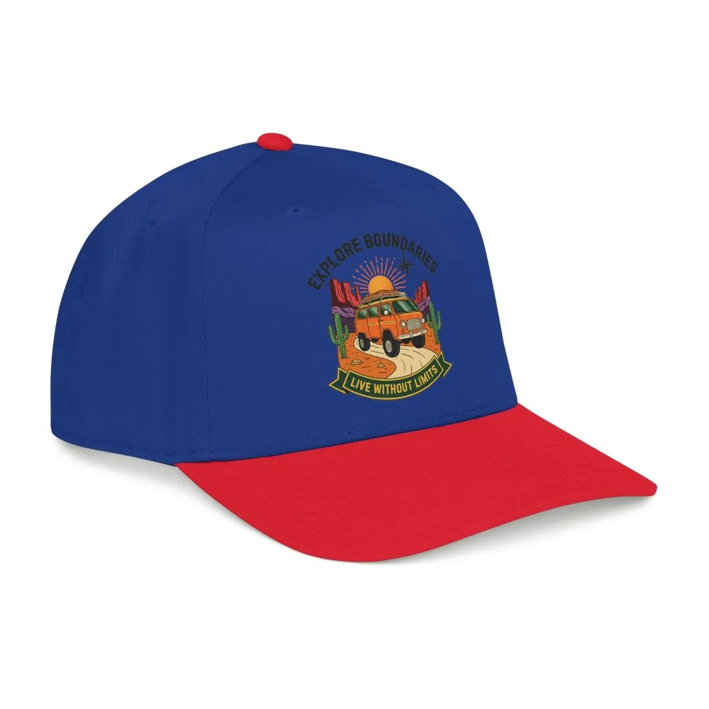 Baseball Cap— "Eplore Boundaries-Live without limits" Mid Profile Baseball Hat