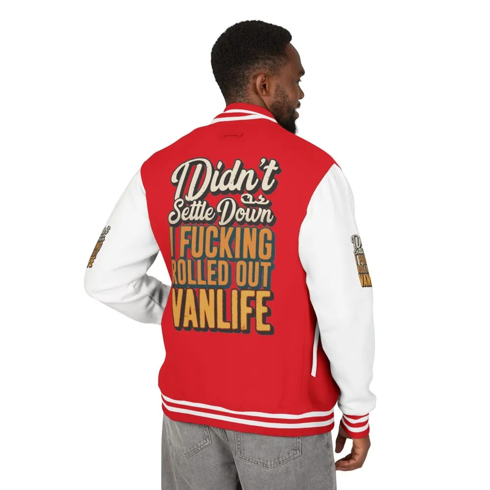 Unisex Heavyweight Letterman Jacket — "Dind´t Settle Down" Design F**K-Line