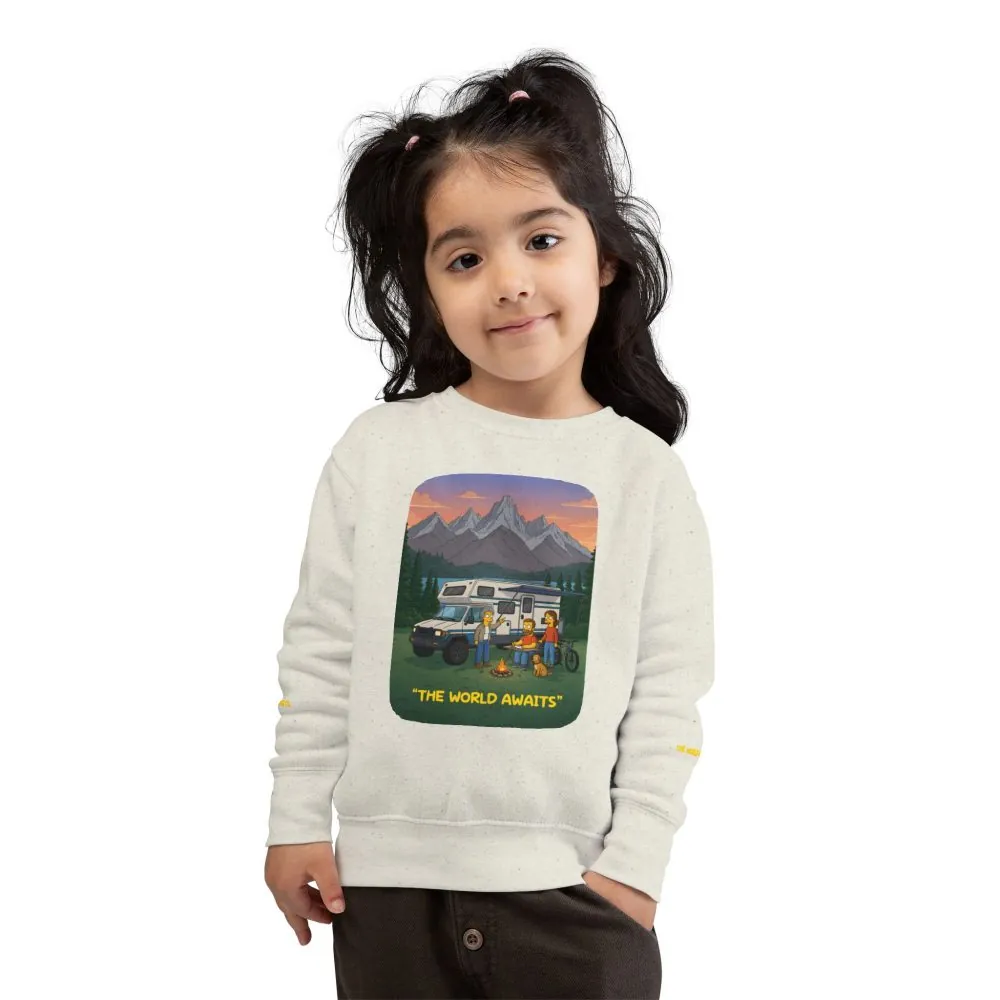 Toddler Sweatshirt - "The World Awaits" (Design Sitcom-Line)