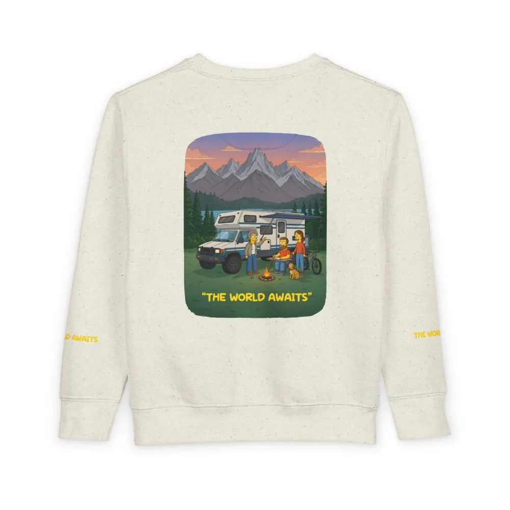 Toddler Sweatshirt - "The World Awaits" (Design Sitcom-Line)