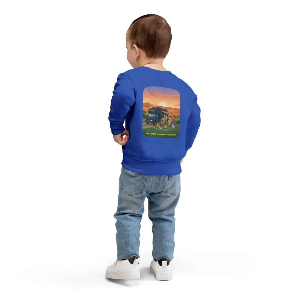 4633225703309160642_2048.jpeg Toddler Sweatshirt - "The World Is Your playground" (Design Sitcom-Line)
