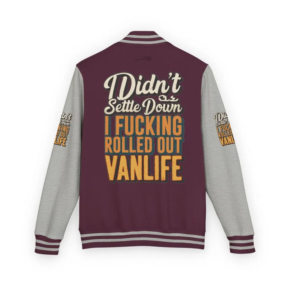 Unisex Heavyweight Letterman Jacket — "Dind´t Settle Down" Design F**K-Line