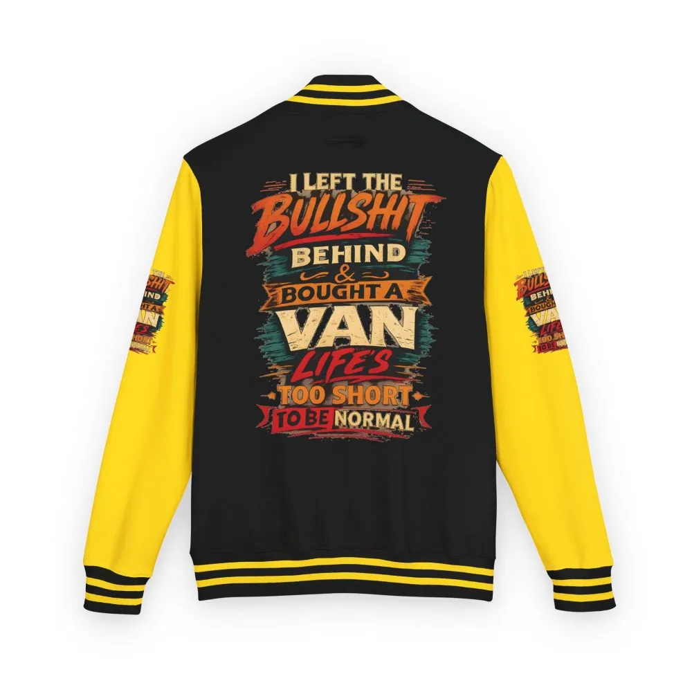 Unisex Heavyweight Letterman Jacket — "I Left The Bullshit" Design F**K-Line