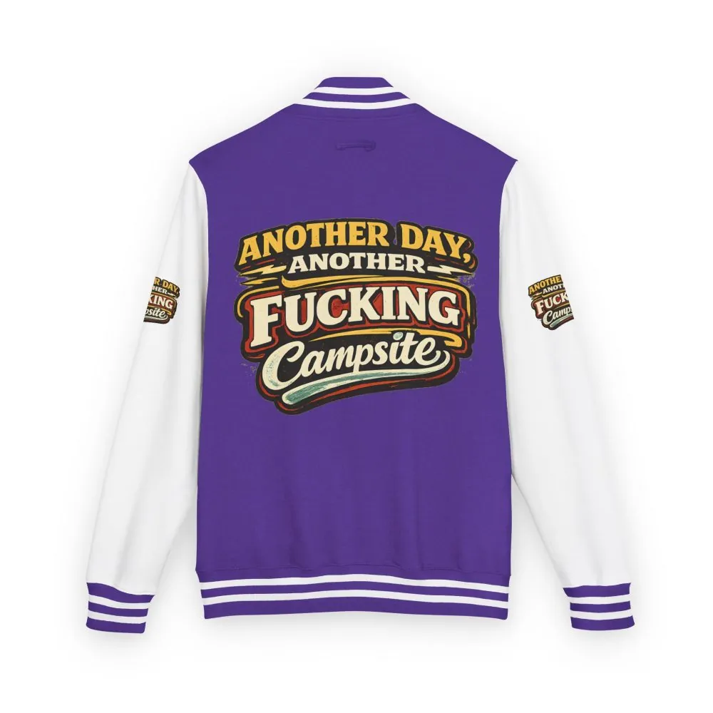 Unisex Heavyweight Letterman Jacket — "Another Day" Design F**K-Line