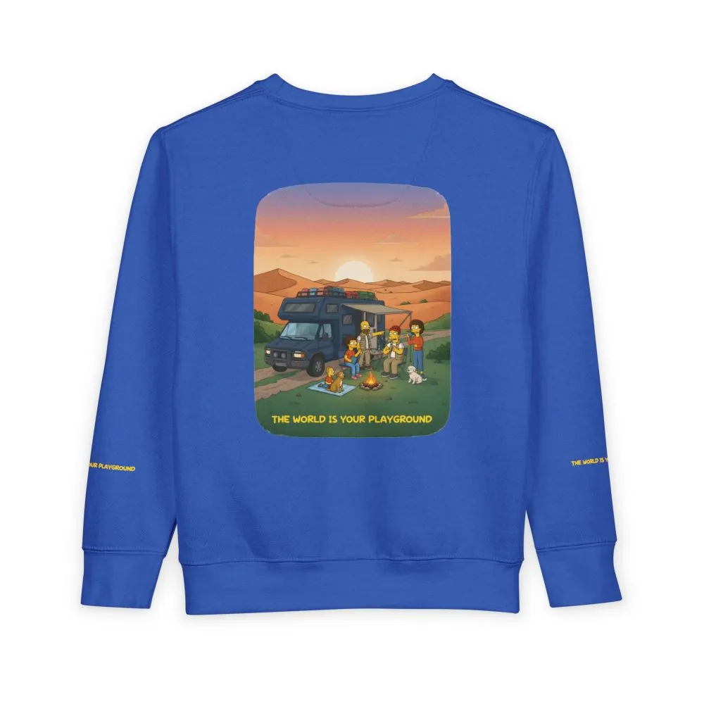 5155247230026854733_2048.jpeg Toddler Sweatshirt - "The World Is Your playground" (Design Sitcom-Line)