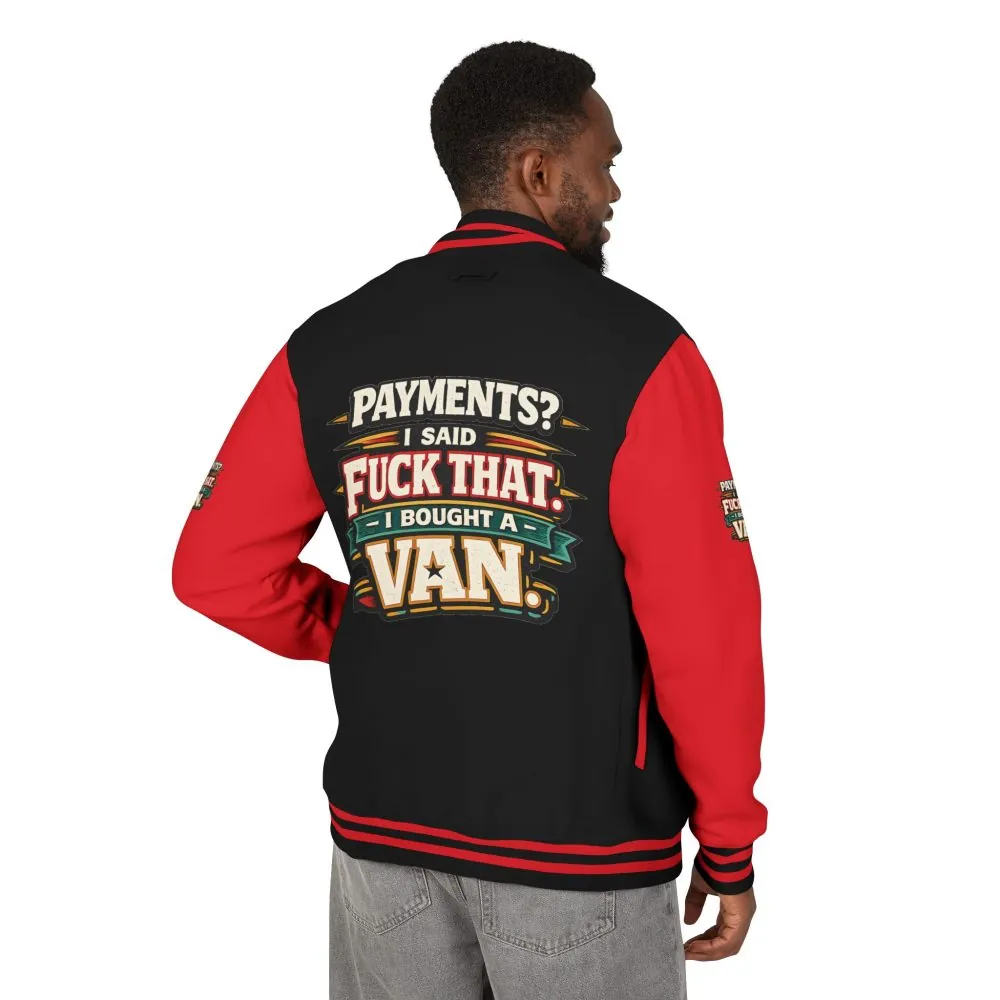 Unisex Heavyweight Letterman Jacket — "Payments?I Said" Design F**K-Line
