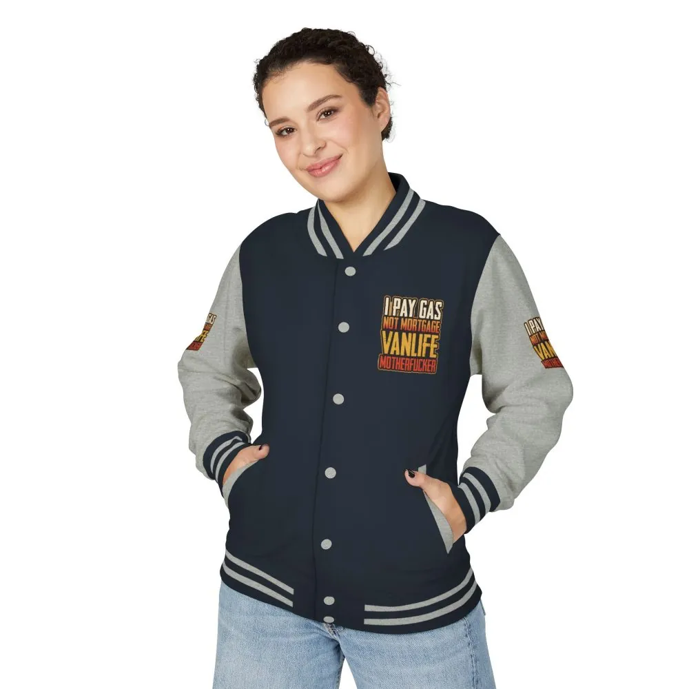 55132172074319535_2048.jpeg Unisex Heavyweight Letterman Jacket — "I Pay Gas Not Mortgage" Design F**K-Line