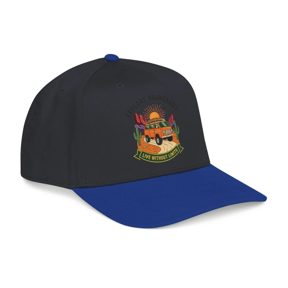 Baseball Cap— "Eplore Boundaries-Live without limits" Mid Profile Baseball Hat