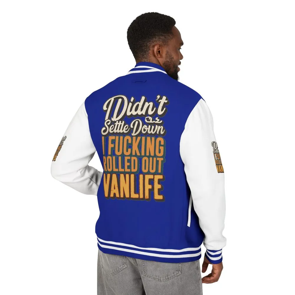 Unisex Heavyweight Letterman Jacket — "Dind´t Settle Down" Design F**K-Line