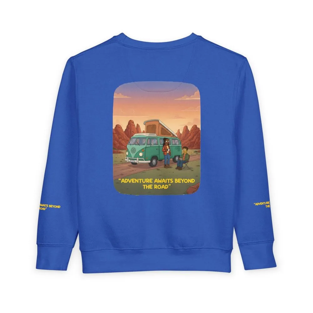 Toddler Sweatshirt - "Adventure Awaits Beyond The Road" (Design Sitcom-Line)