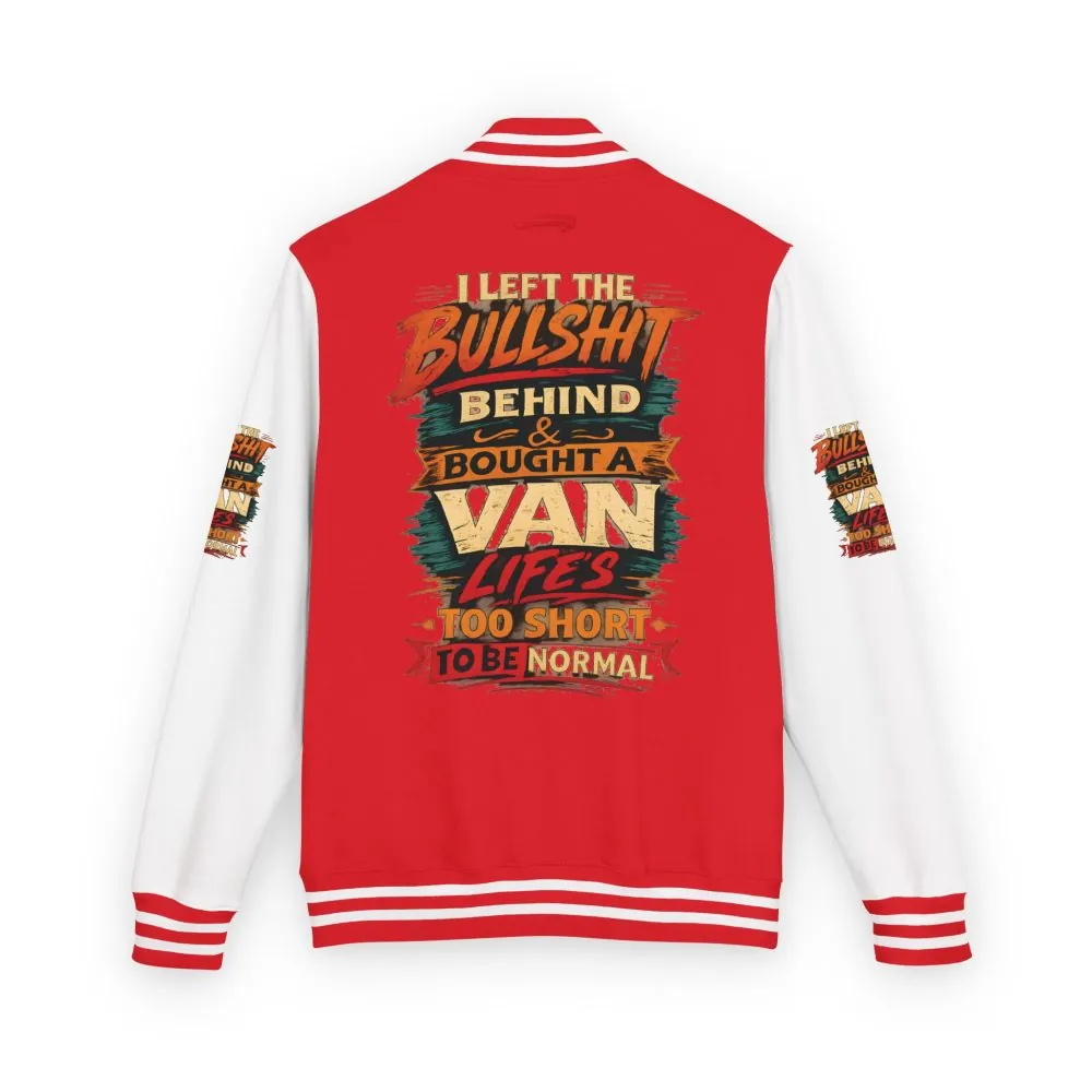 Unisex Heavyweight Letterman Jacket — "I Left The Bullshit" Design F**K-Line