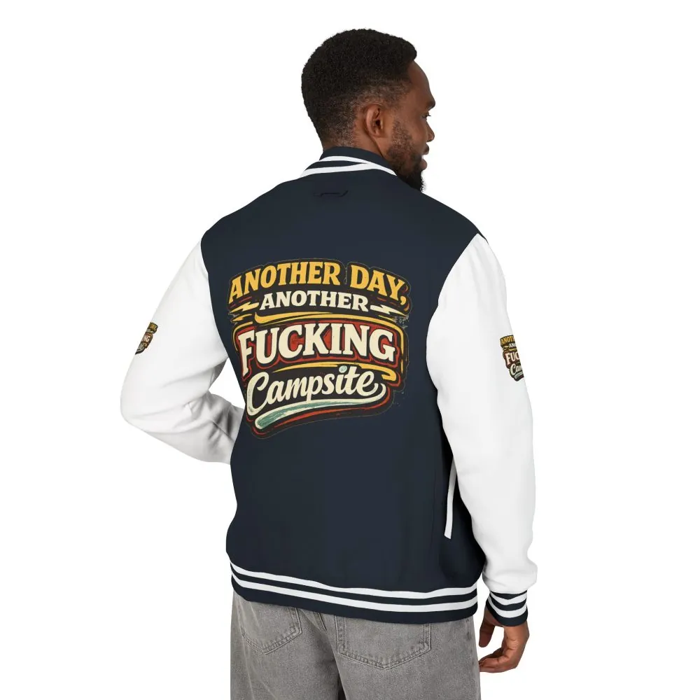 Unisex Heavyweight Letterman Jacket — "Another Day" Design F**K-Line
