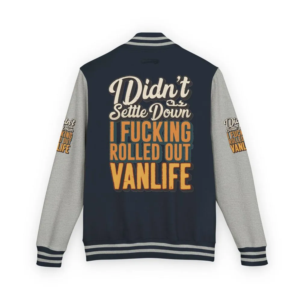 Unisex Heavyweight Letterman Jacket — "Dind´t Settle Down" Design F**K-Line