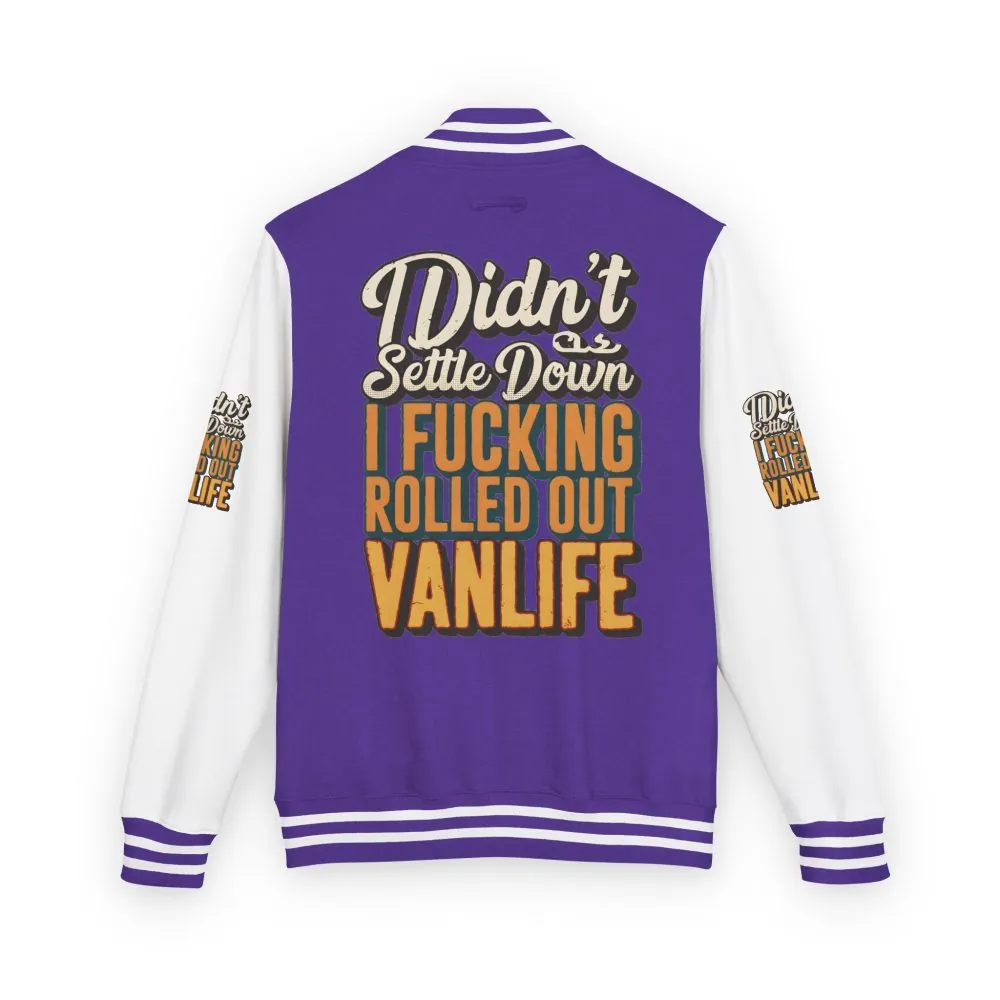 Unisex Heavyweight Letterman Jacket — "Dind´t Settle Down" Design F**K-Line