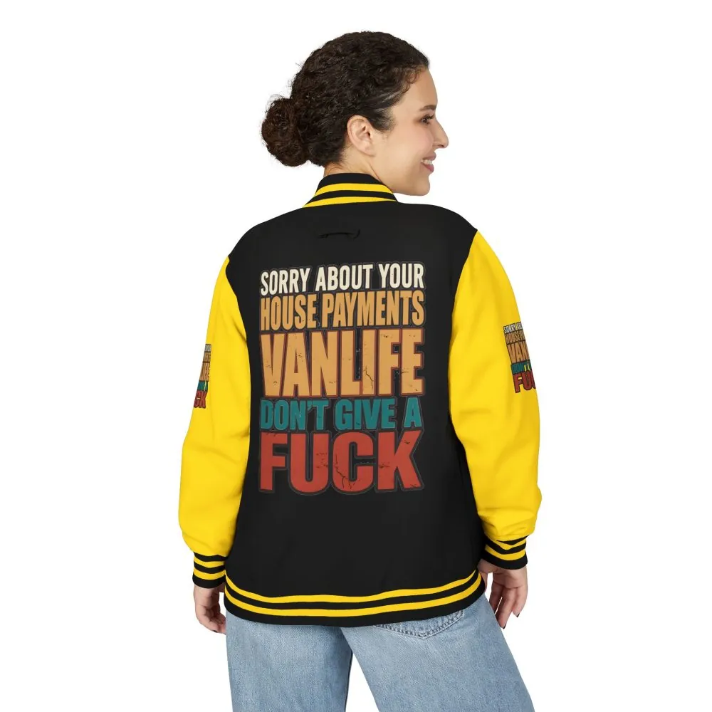 6254446070812333695_2048.jpeg Unisex Heavyweight Letterman Jacket — "Sorry About Your House Payments" Design F**K-Line