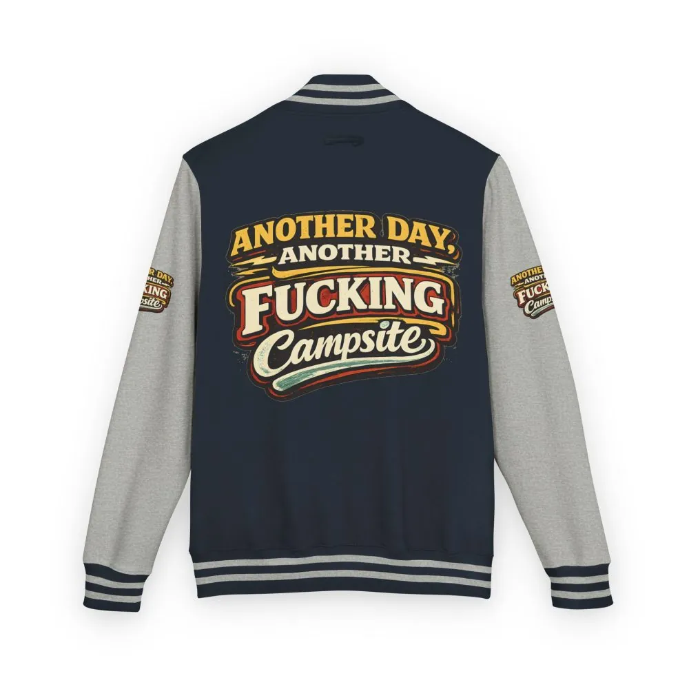Unisex Heavyweight Letterman Jacket — "Another Day" Design F**K-Line