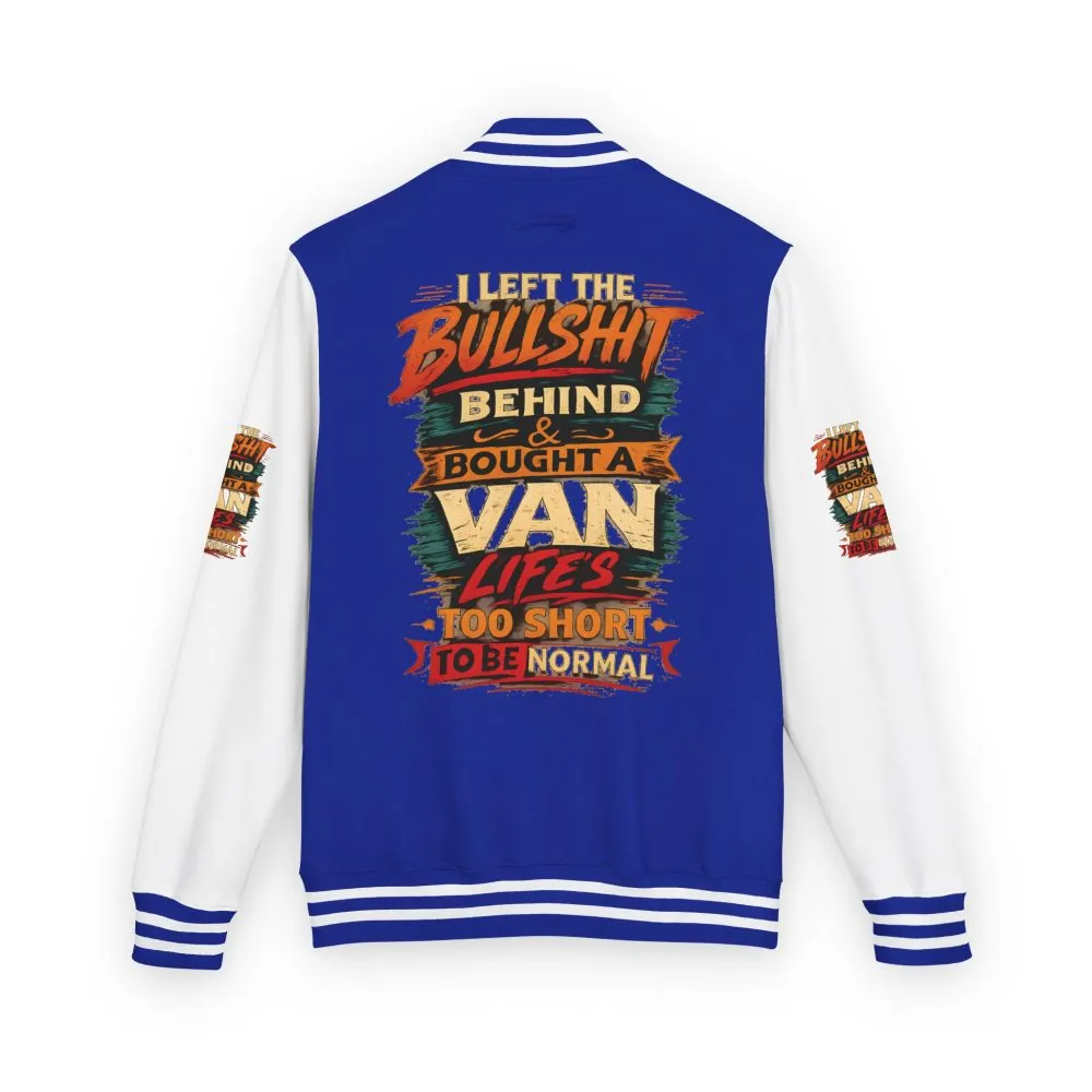 Unisex Heavyweight Letterman Jacket — "I Left The Bullshit" Design F**K-Line