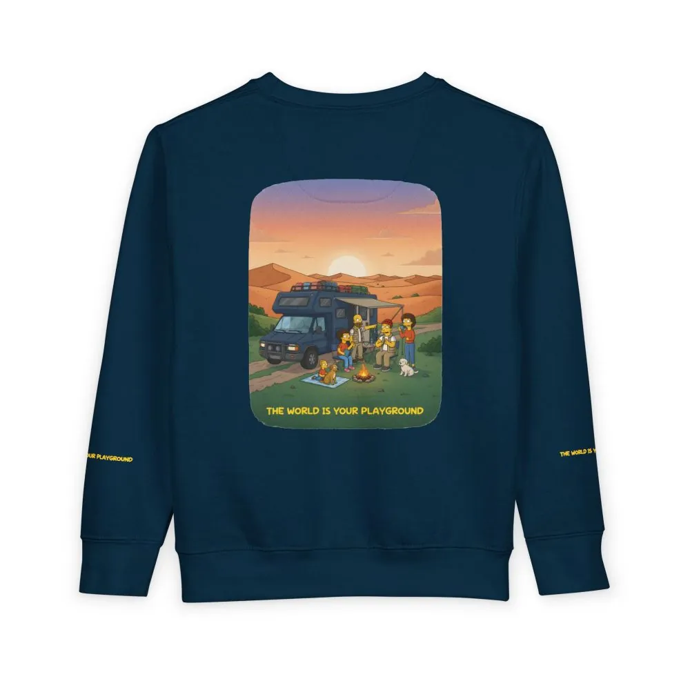 6445527691779776656_2048.jpeg Toddler Sweatshirt - "The World Is Your playground" (Design Sitcom-Line)