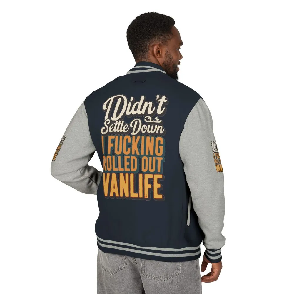 Unisex Heavyweight Letterman Jacket — "Dind´t Settle Down" Design F**K-Line