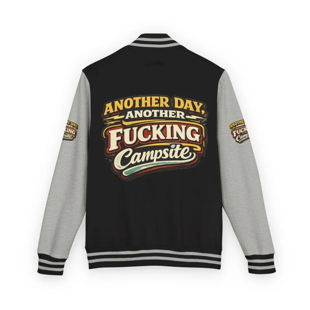 Unisex Heavyweight Letterman Jacket — "Another Day" Design F**K-Line