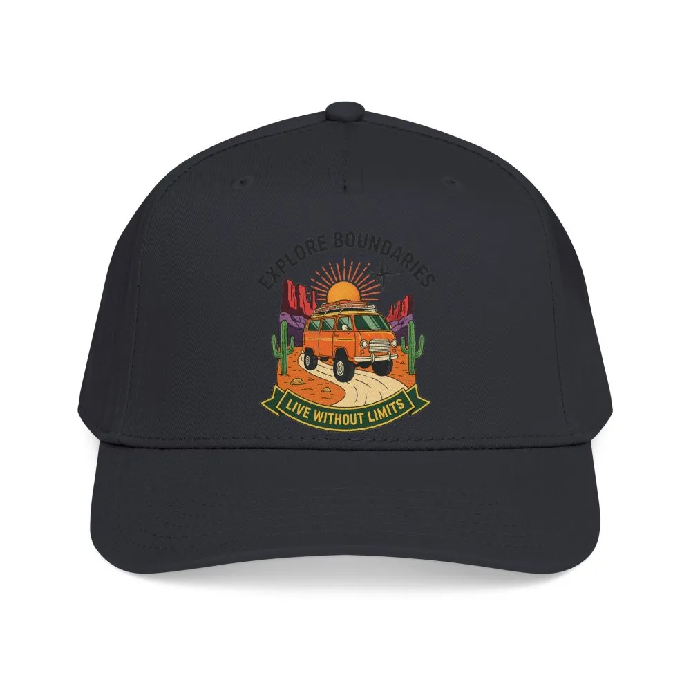Baseball Cap— "Eplore Boundaries-Live without limits" Mid Profile Baseball Hat