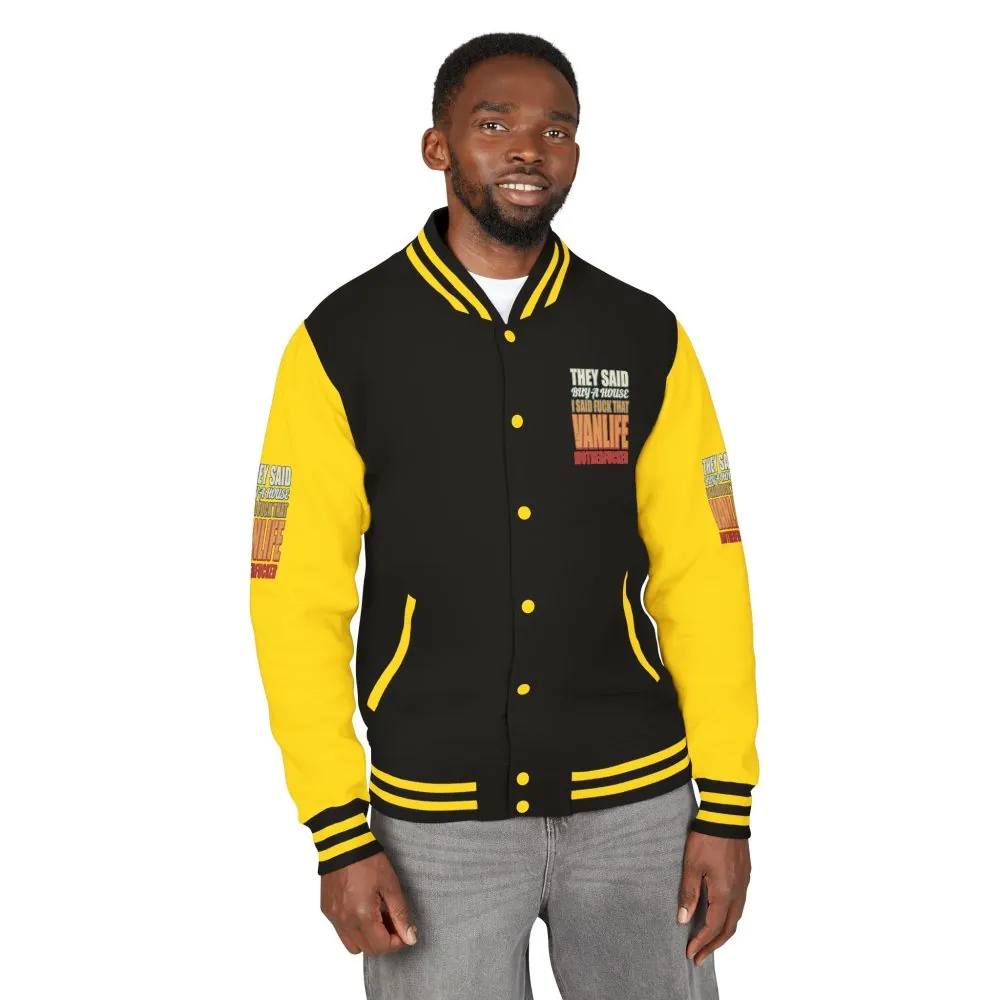 6882078323698772790_2048.jpeg Unisex Heavyweight Letterman Jacket — "They Said Buy A House" Design F**K-Line
