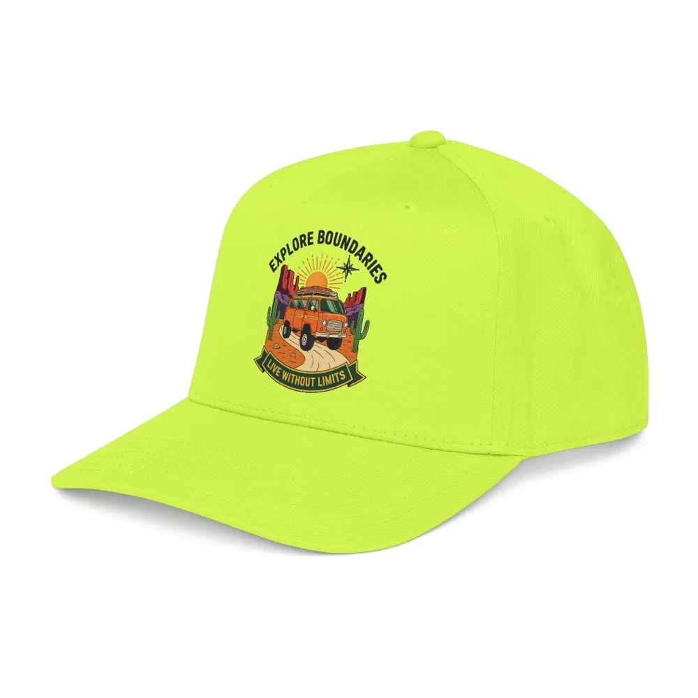Baseball Cap— "Eplore Boundaries-Live without limits" Mid Profile Baseball Hat