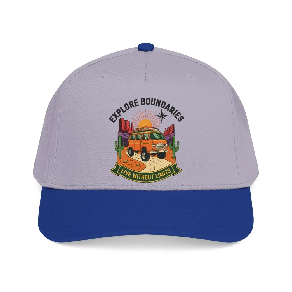 Baseball Cap— "Eplore Boundaries-Live without limits" Mid Profile Baseball Hat