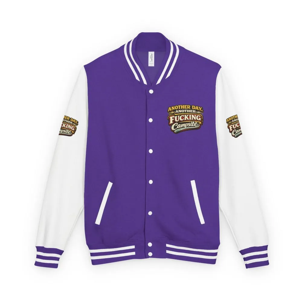 Unisex Heavyweight Letterman Jacket — "Another Day" Design F**K-Line