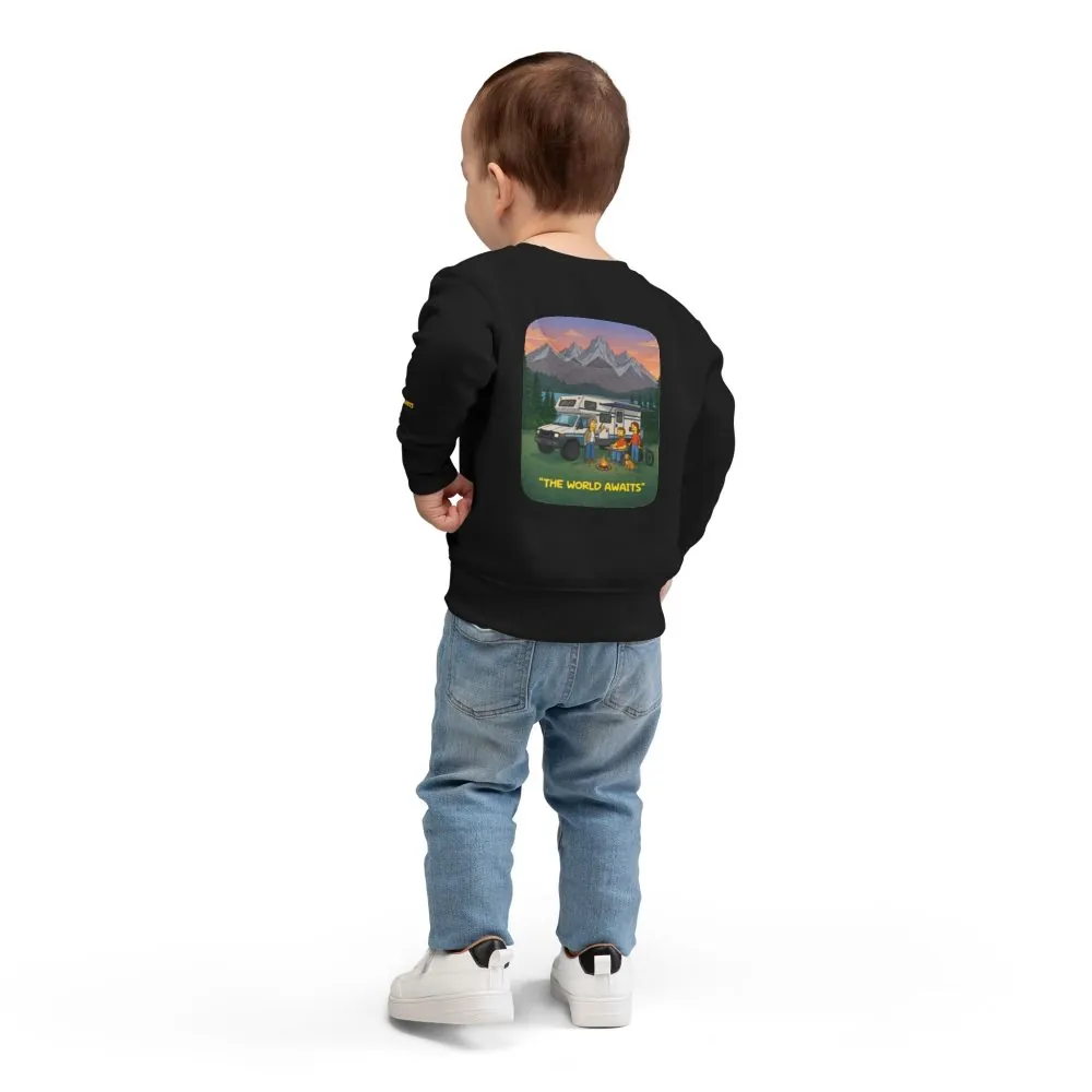 Toddler Sweatshirt - "The World Awaits" (Design Sitcom-Line)