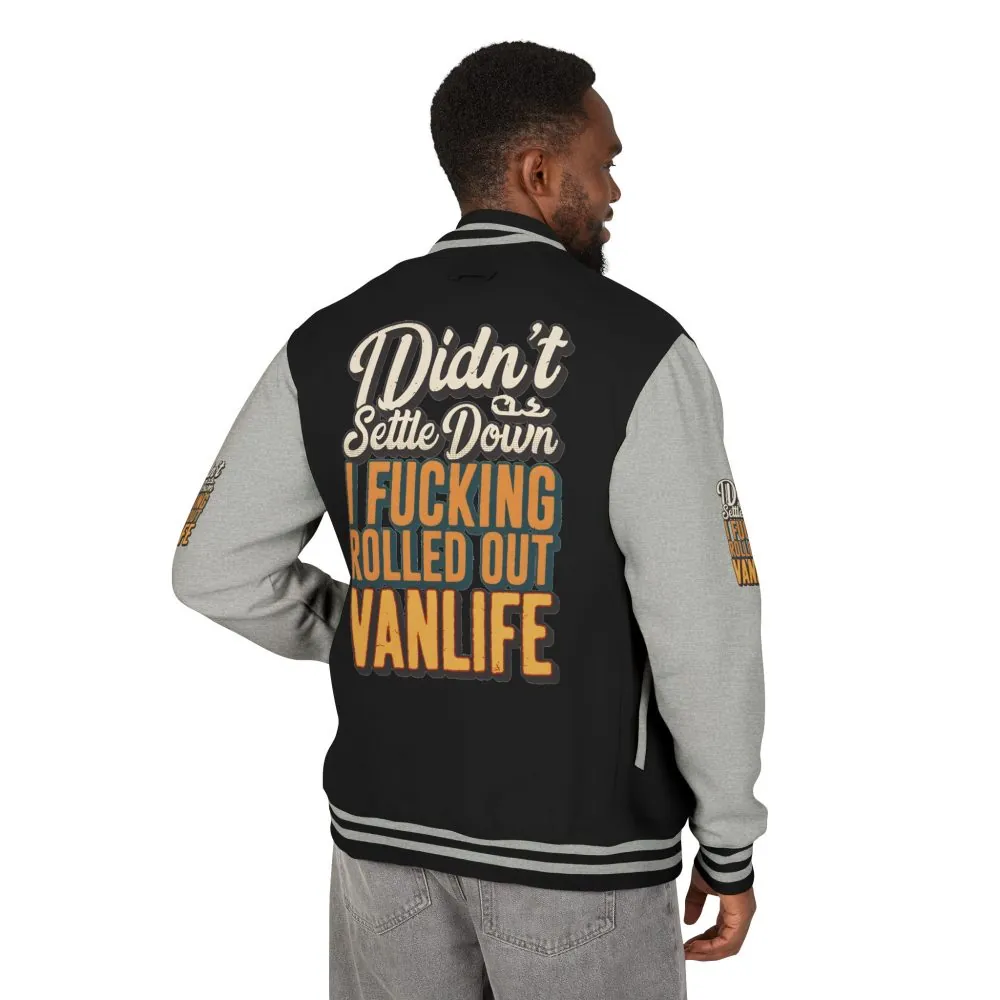 Unisex Heavyweight Letterman Jacket — "Dind´t Settle Down" Design F**K-Line